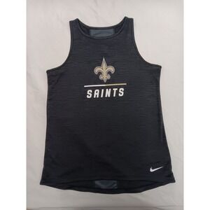 Nike New Orleans Saints Dri-Fit Black Tank Top Men's Size S NFL Workout